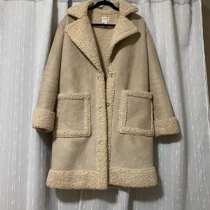 Oversized Sherpa coat